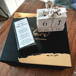 WEDDING Gift LOT Countdown BLOCKS Glassware WINE BEER GLASS Toast Set BRIDAL New